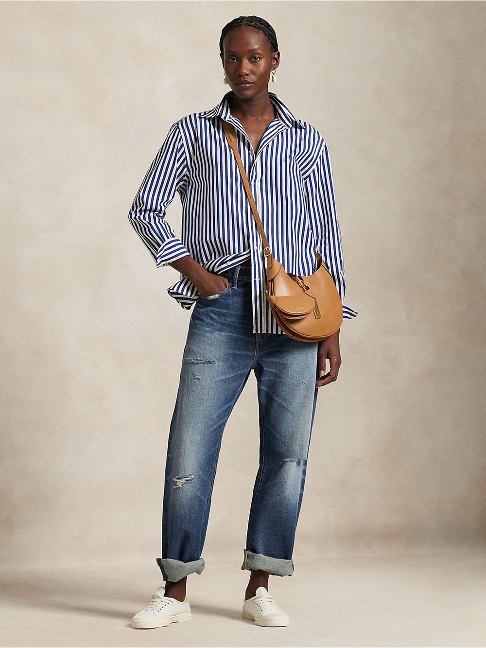 Polo Ralph Lauren oversized stripe button down shirt - Picture 2 of 6
